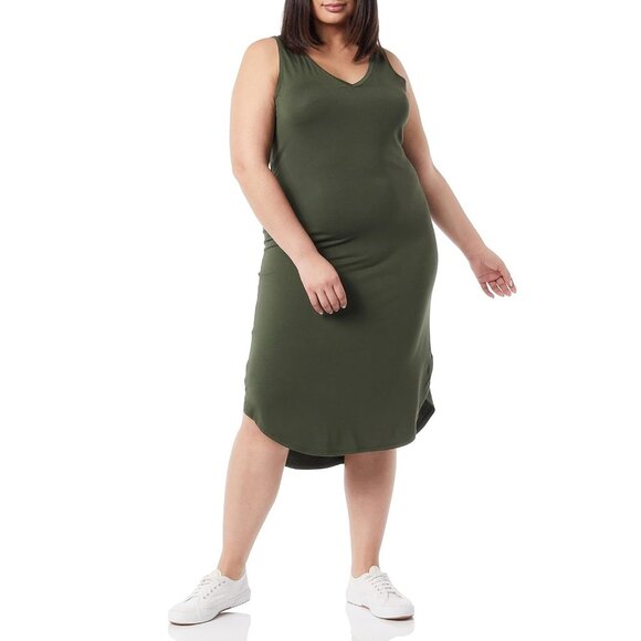 Amazon Essentials Jersey Sleeveless V-Neck Midi Dress, Women's, Medium - Picture 2 of 3